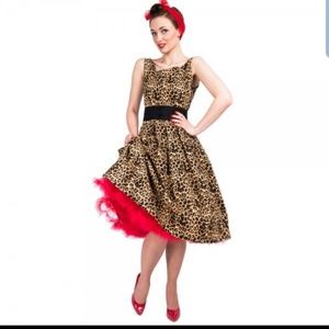 Lindy Bop Lana Leopard Print Dress